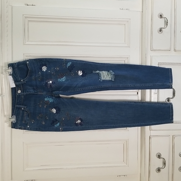 For the Republic Denim Embellished Designer Jeans - Picture 1 of 13